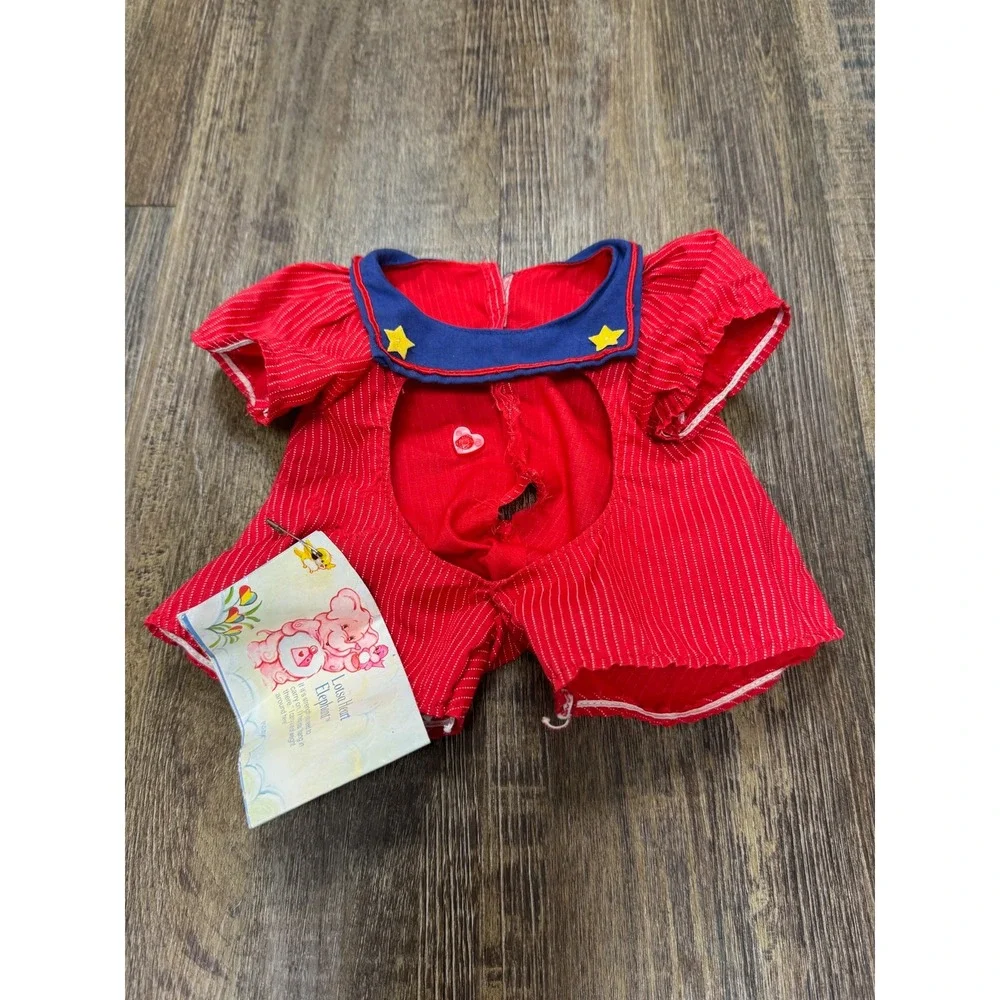 Vintage Care Bears Cousins Lotsa Heart Elephant Red Sailor Outfit Pinstripe 80s